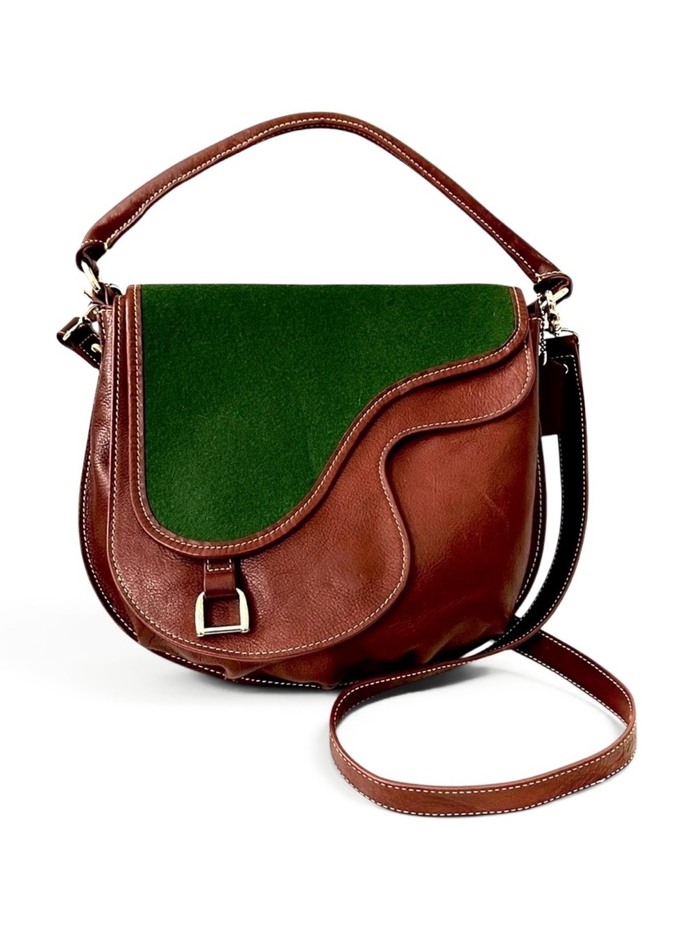 J. McLaughlin Vintage Convertible Equestrian Saddle Style Leather